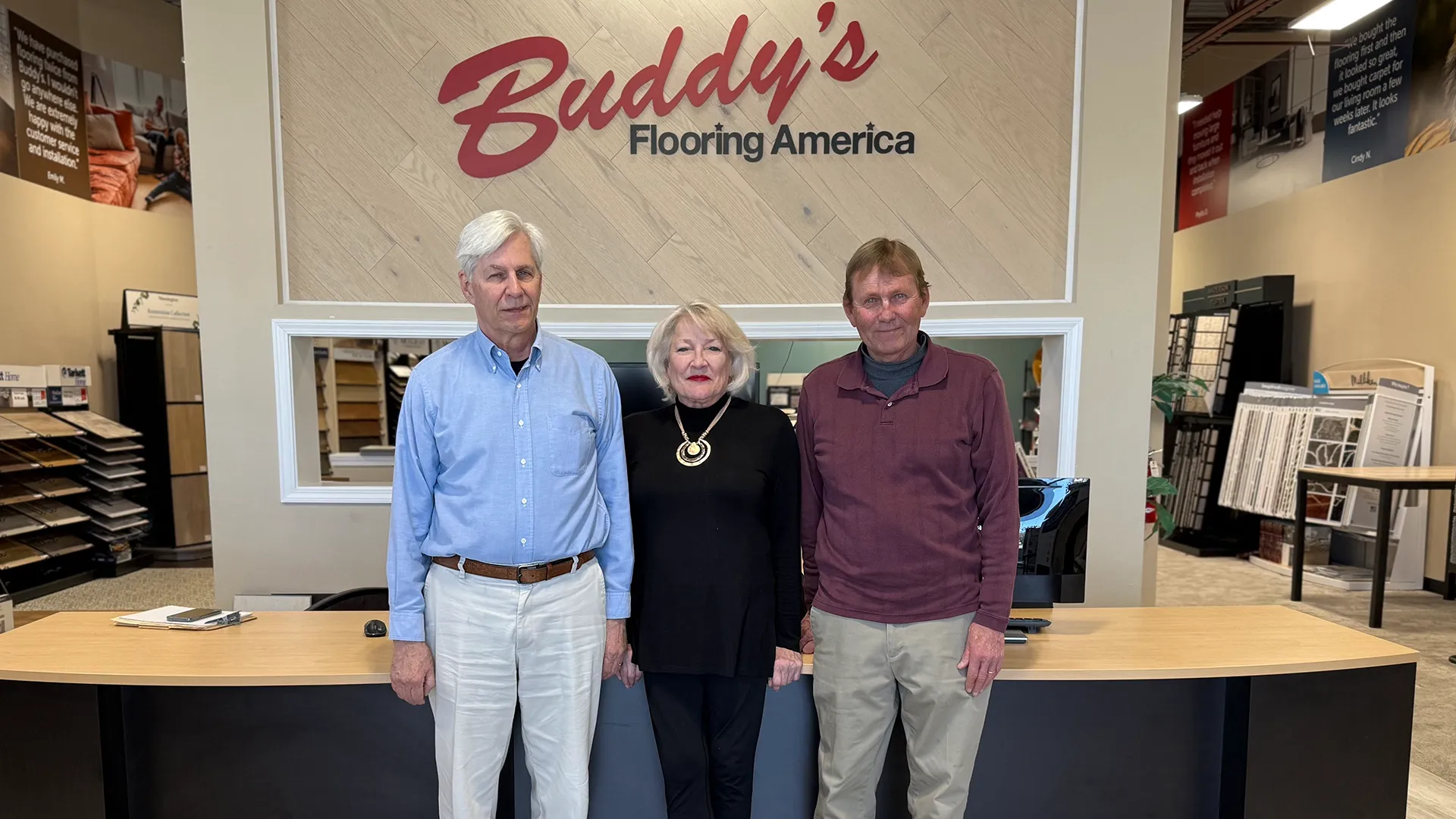 Buddy's staff in Cincinnati Showroom